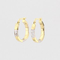 Золотые серьги-кольца (Диаметр 2 см) C12948