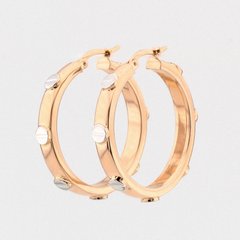 Золотые серьги-кольца (Диаметр 3 см) C12899