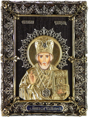 Фото Икона литая настольная Святой Николай Чудотворец (Угодник)